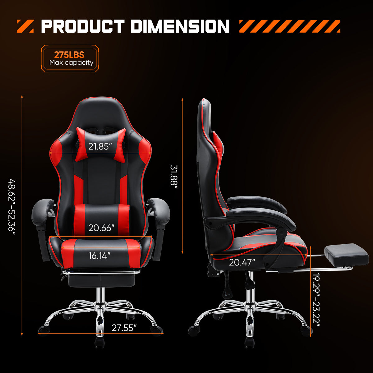 Video Game Tables And Chairs Black Red