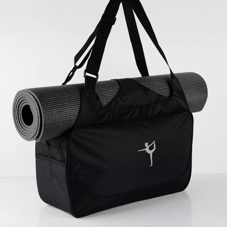 Yoga Bag Sports Travel Bag Large Capacity Yoga Mat Back Black
