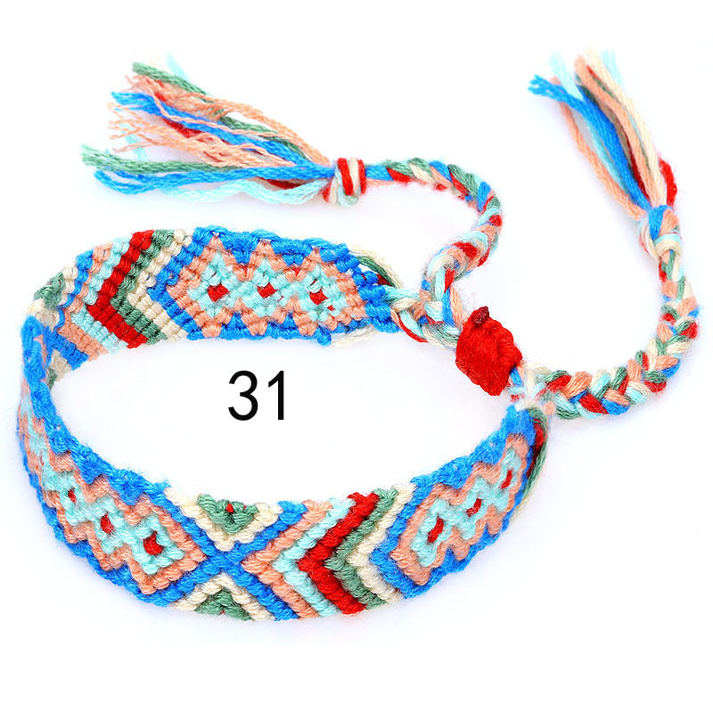 Nepal Ethnic Style Woven Rainbow Bracelet Style 31