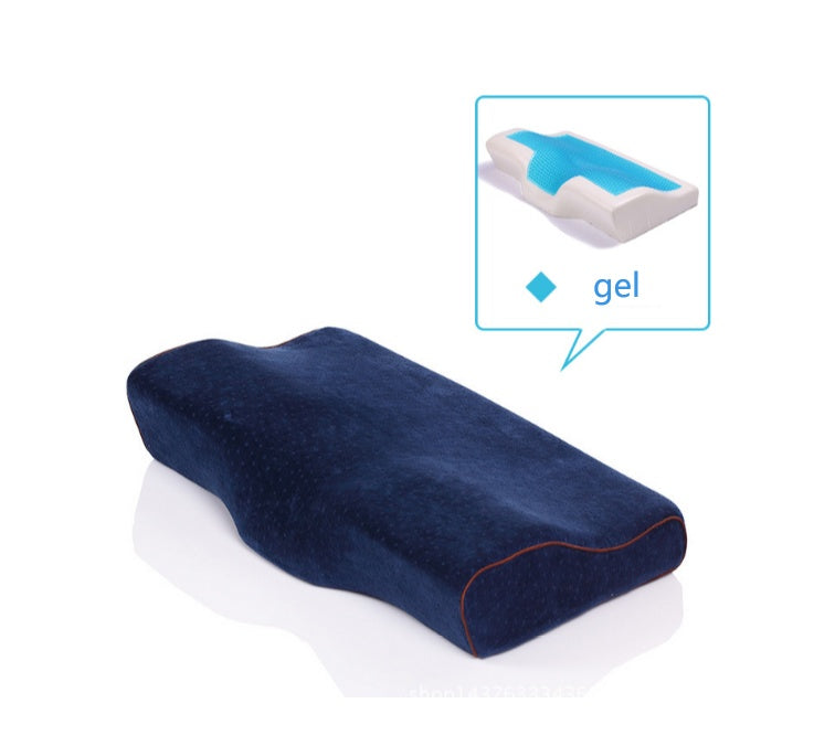 Gel pillow silicone memory pillow Dark blue