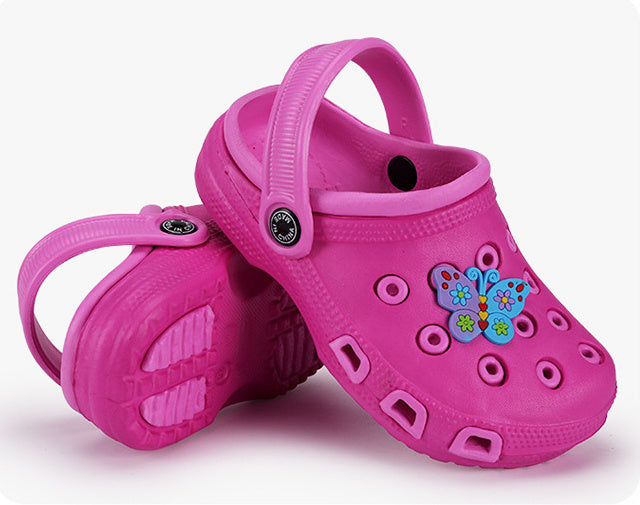 Children's hole shoes Purple