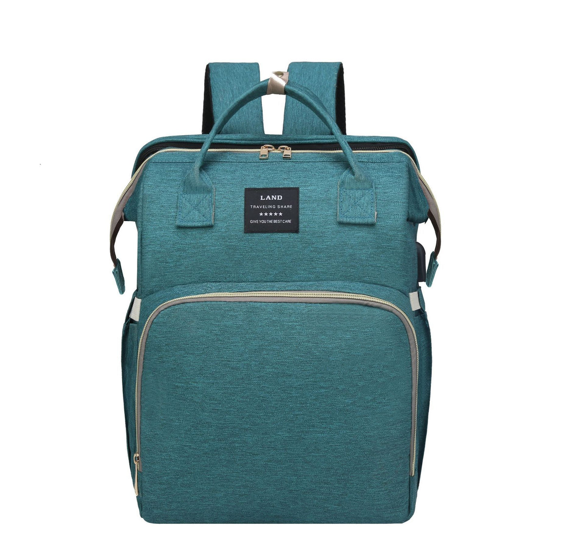 New Mummy Baby Crib Backpack Large Capacity Out Milk Insulated Bag Women Green Send Toys