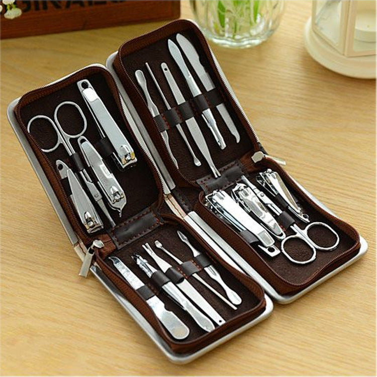 Manufacturers spot nail clippers nail clippers Manicure manicure tools 9 piece gift set customized advertising LOGO 12pieces