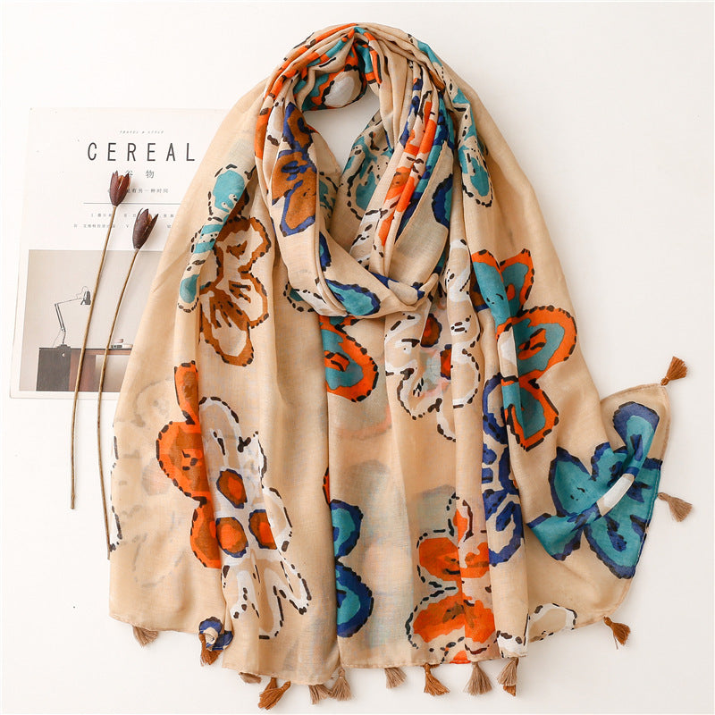 Creative Chinese Style Cotton And Linen Scarf SL2210011 180X88CM