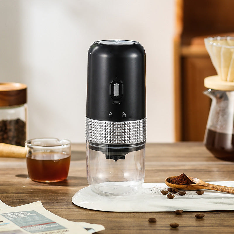 Electric Ceramic Coffee Grinder USB Charging Portable Outdoor Coffee Grinder Black