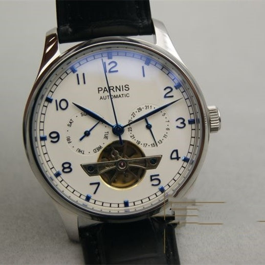 Parnis shop watch men's watch White black