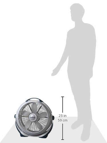 Lasko Wind Machine Fan, Air Circulator Fan with 3 Speeds, 20" Model 3300, Gray