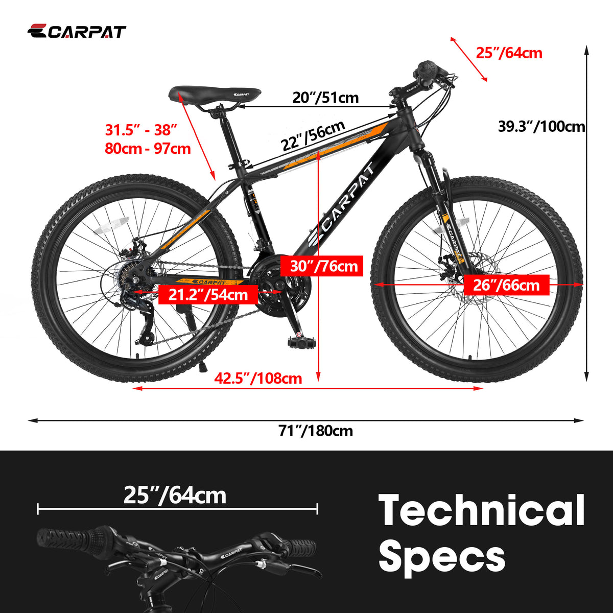 Bicycle S26102-BLACK-ORANGE