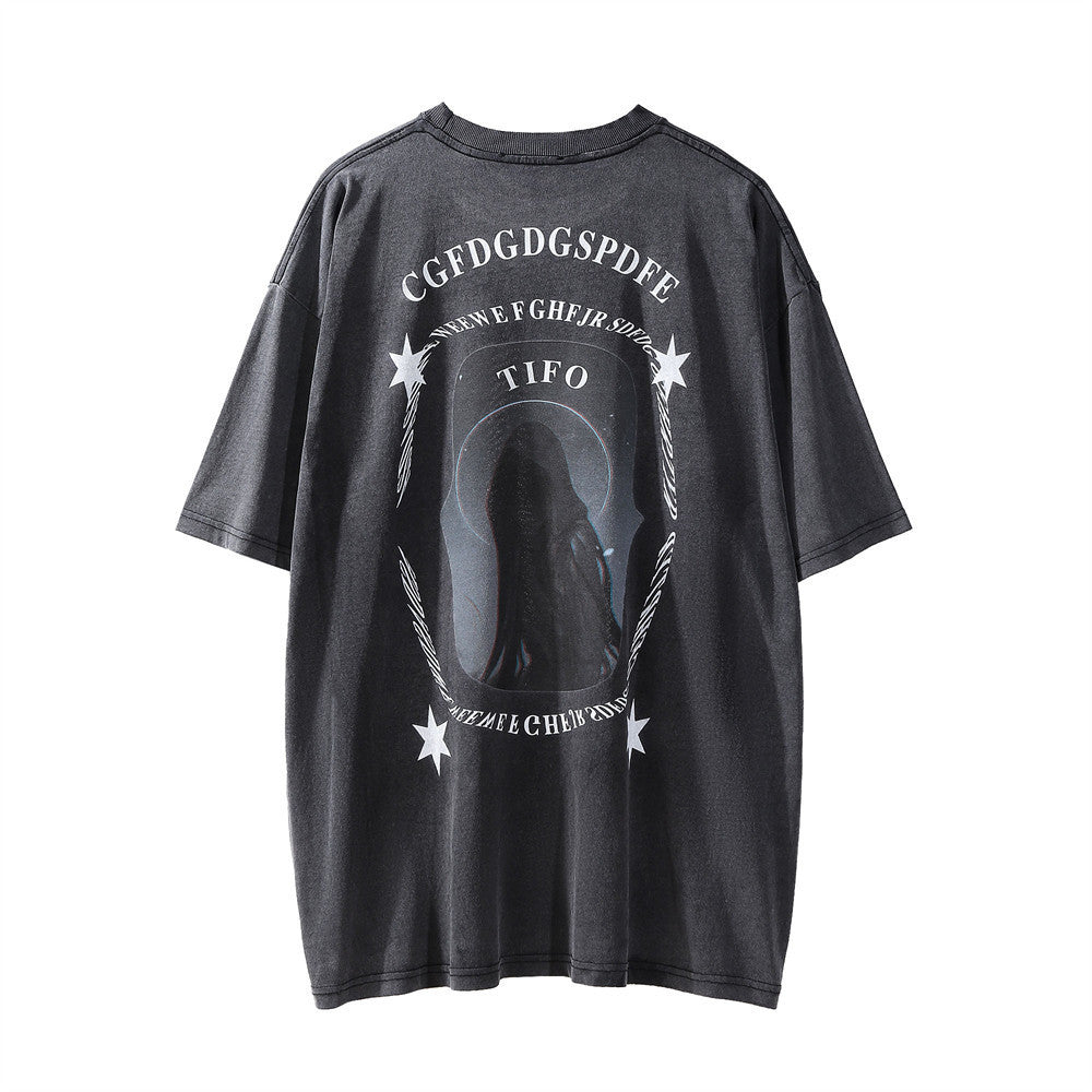 Fashion American Printed T-shirt Men