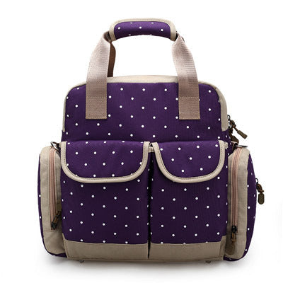 Pregnant women with multi function mother and baby bag Purple