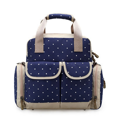 Pregnant women with multi function mother and baby bag Blue