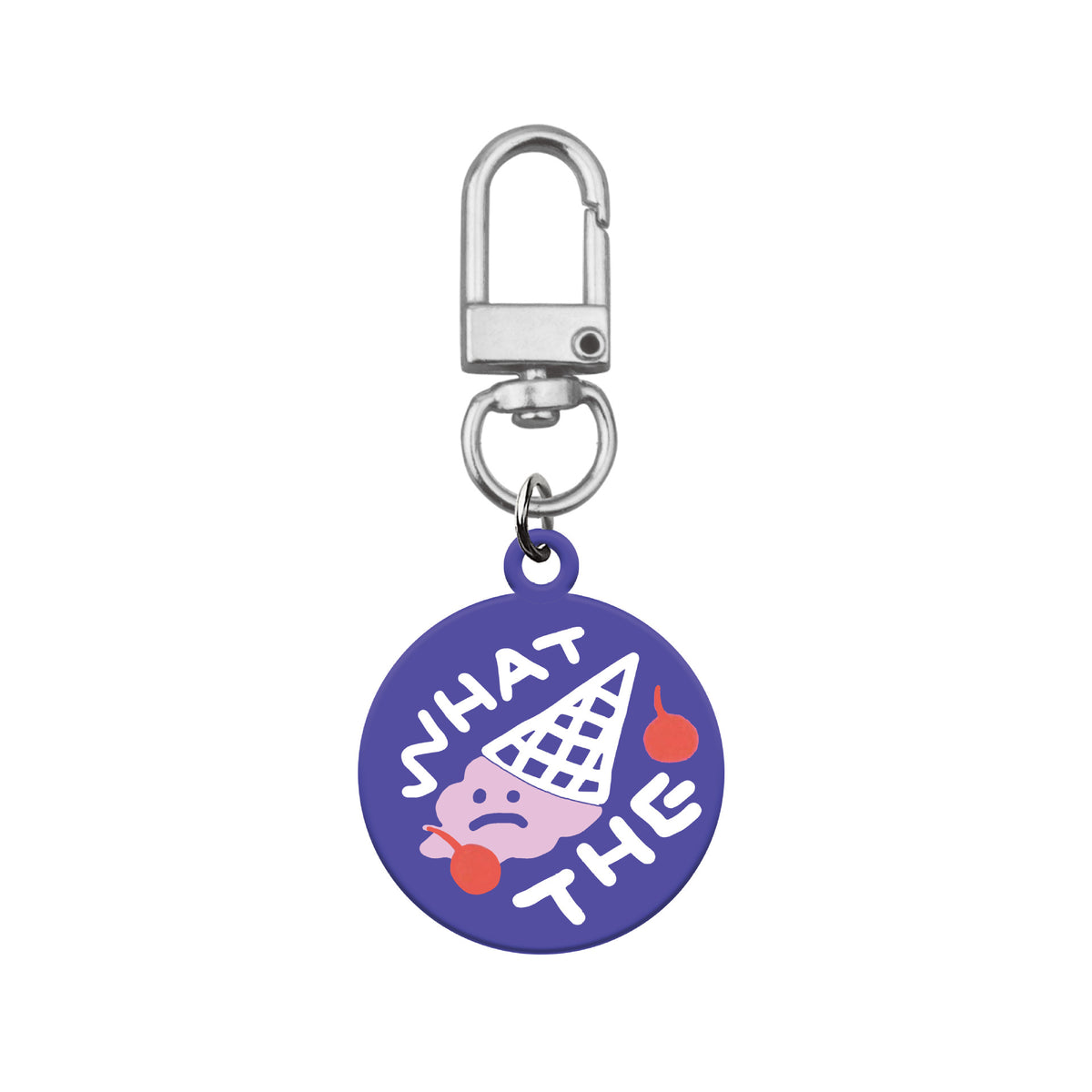 Creative American Statement Graffiti Text Round Key Chain 002color 4.5x45cm