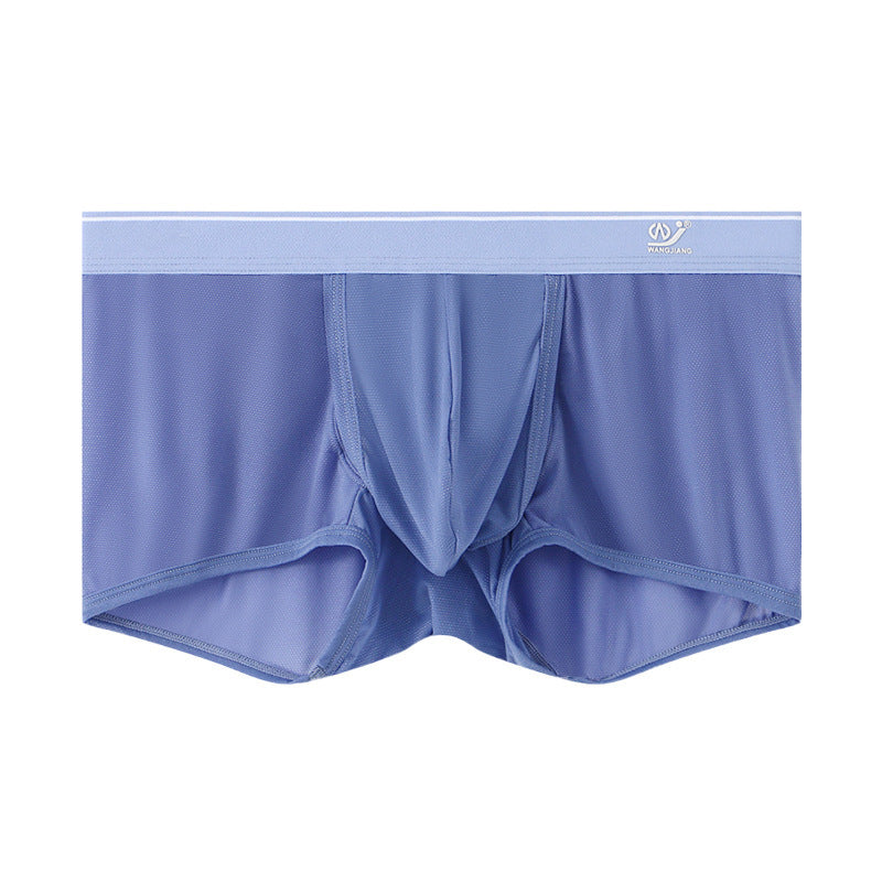 Fashion Personality Sports Ice Silk Underwear Men Gray And Blue