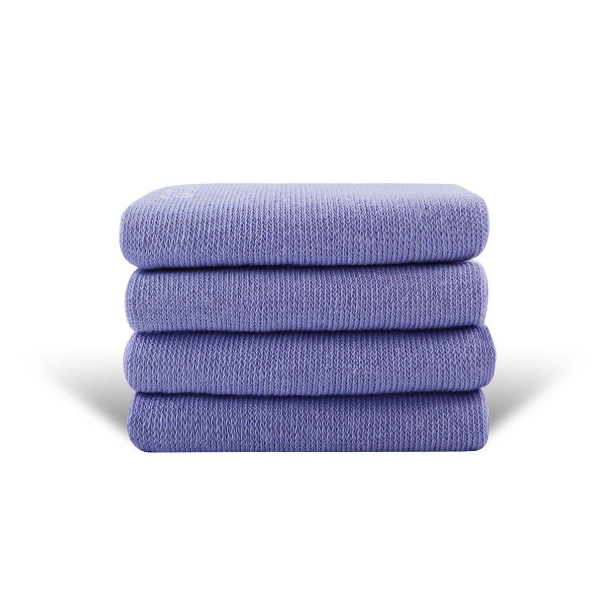 Solid Color High-elastic Mid-calf Boneless Macaron Colored Cotton Socks Lilac