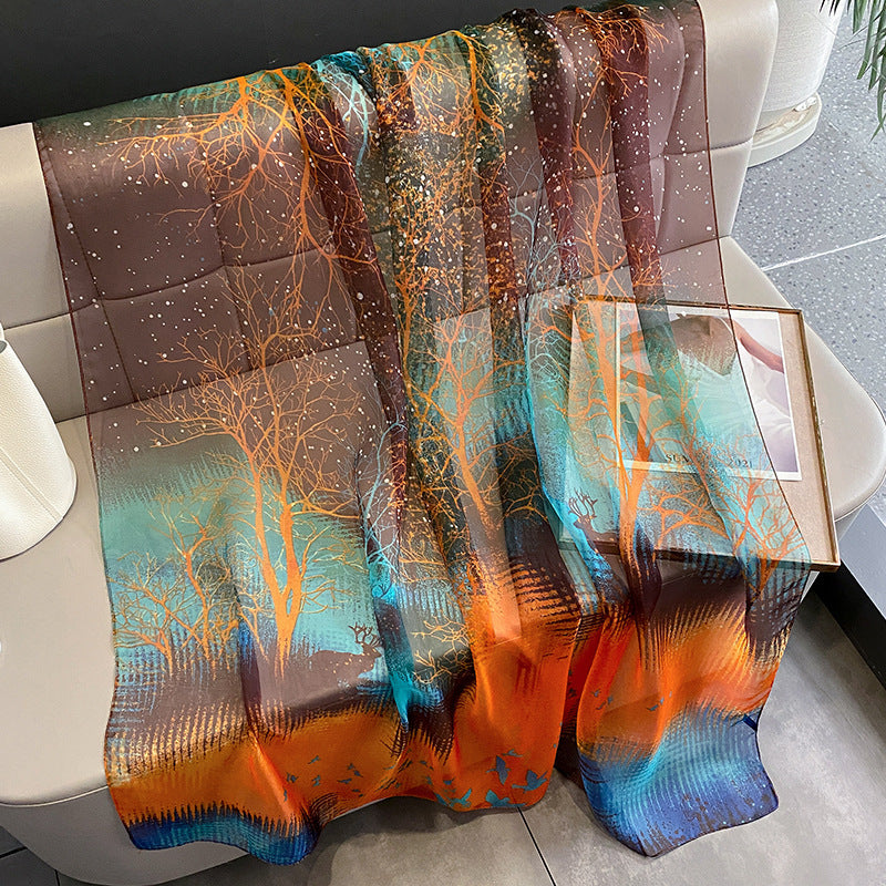Silk All-matching Yousoft Scarf Long Elegant Scarf
