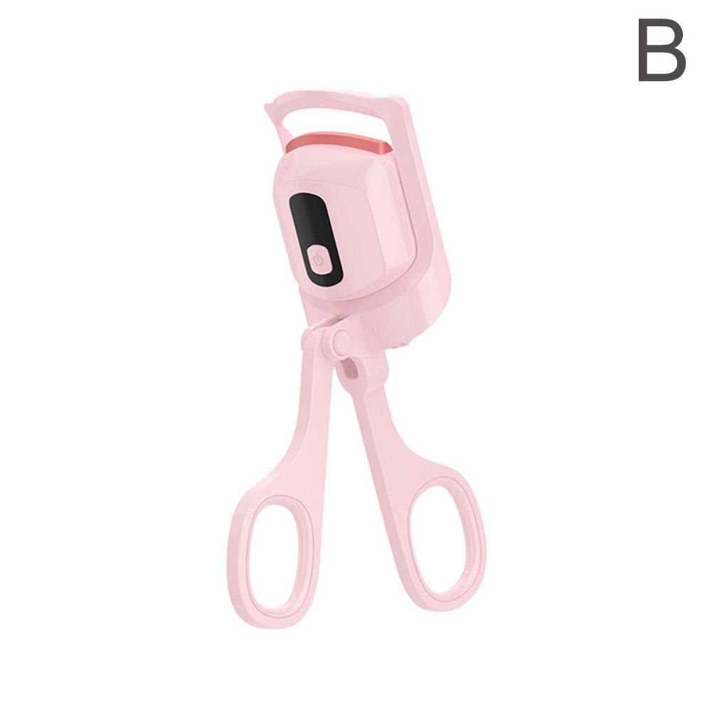 Mini Portable Electric Eyelash Curler Pink USB