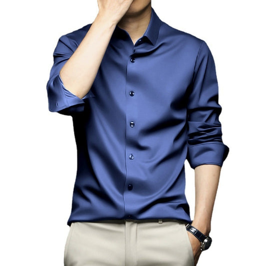 Long Sleeve Shirt Men's Anti-wrinkle Non-ironing Business Clothing Shirt