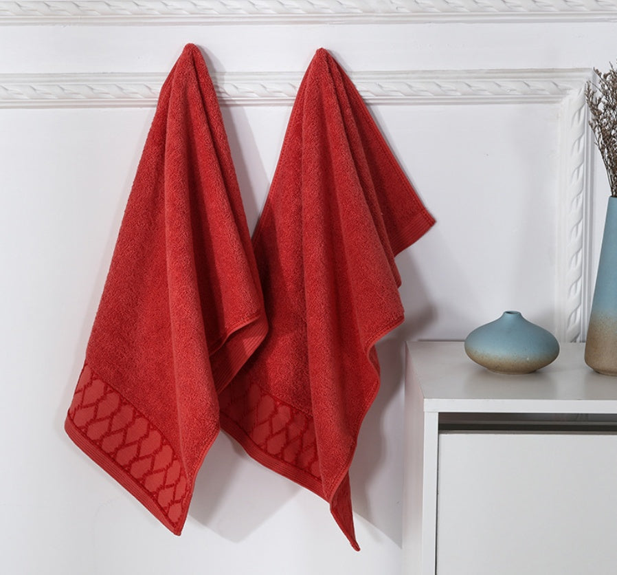 Adult thickening wash towel Bullet red