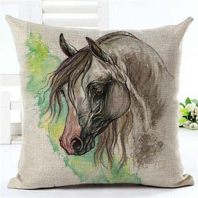 Horse pattern pillow pillowcase 6 style 45×45cm