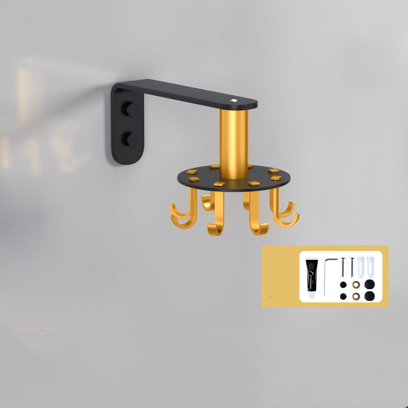 Rotating Towel Rack Free Punch Toilet Bathroom Hook up