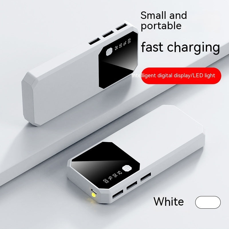 Large Capacity With Cable Fast Charge Mobile Power Supply White