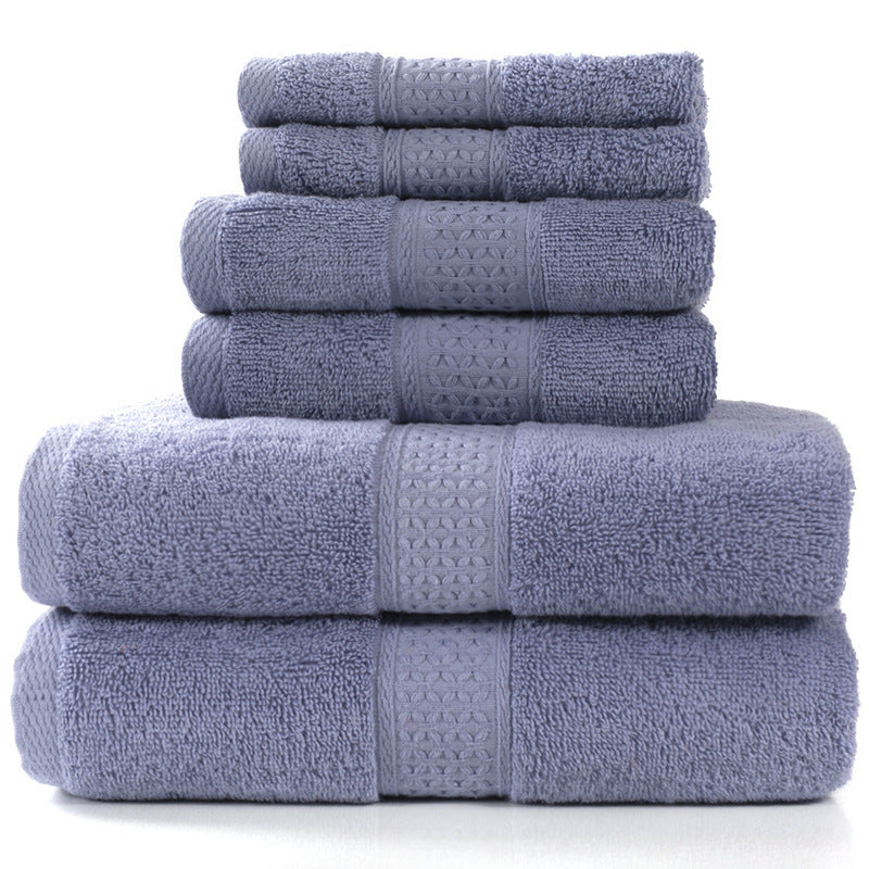 Cotton absorbent towel set of 3 pieces and 6 pieces Garnet Q6pcs