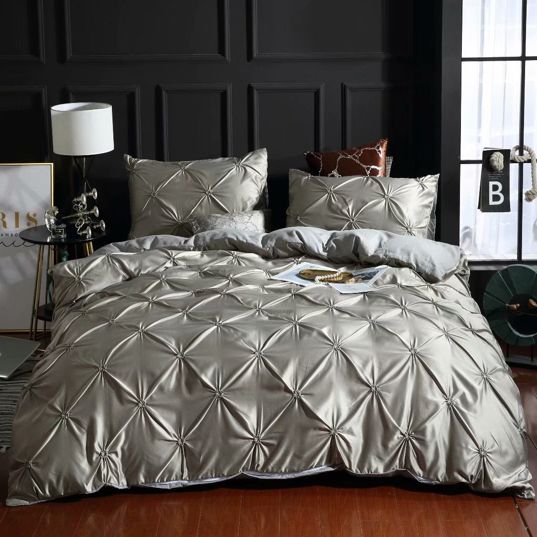 3 sets of double imitation silk Slivergrey