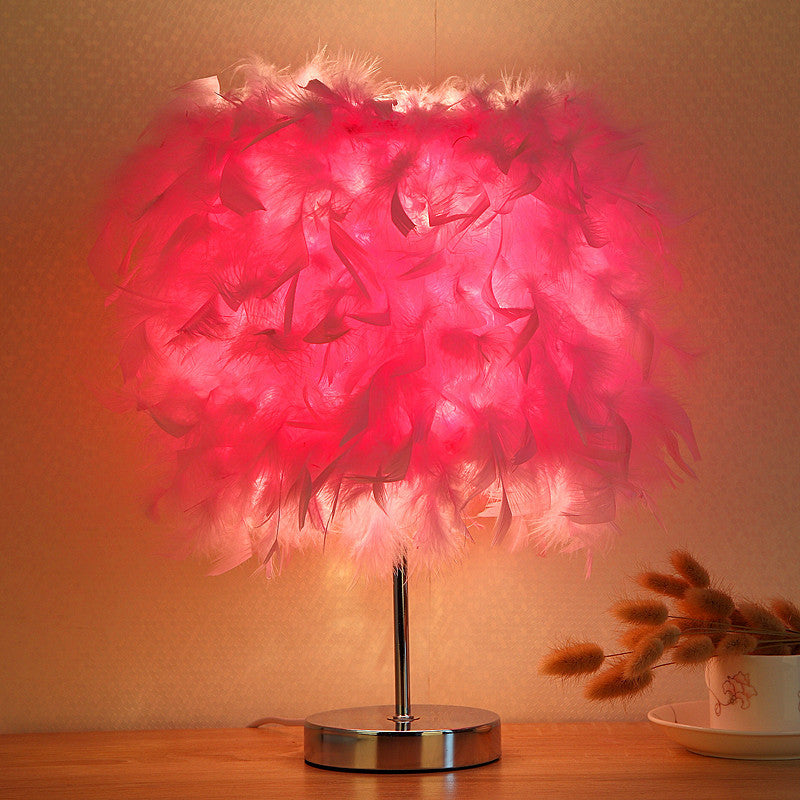 Feather bedroom cute girly night light Pink