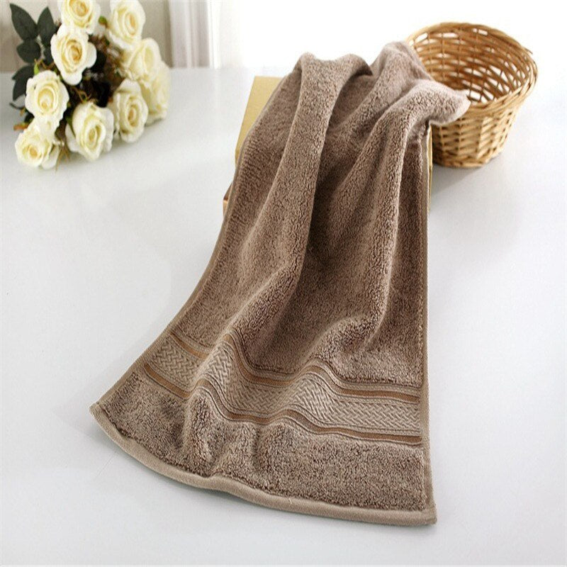 High quality bathroom cotton towels for home Brown