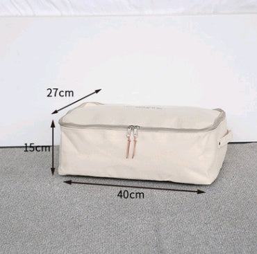Thick canvas storage box clothes finishing storage bag with cover zipper quilt storage bag Small