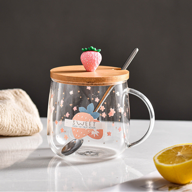 Transparent breakfast coffee milk cup 02 C