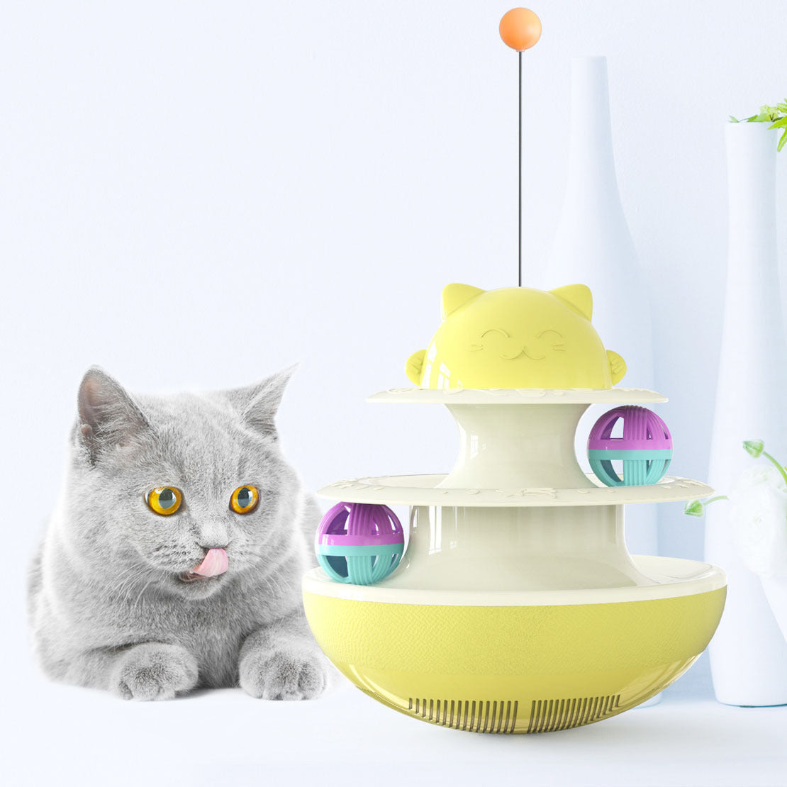 Cat track toy Yellow