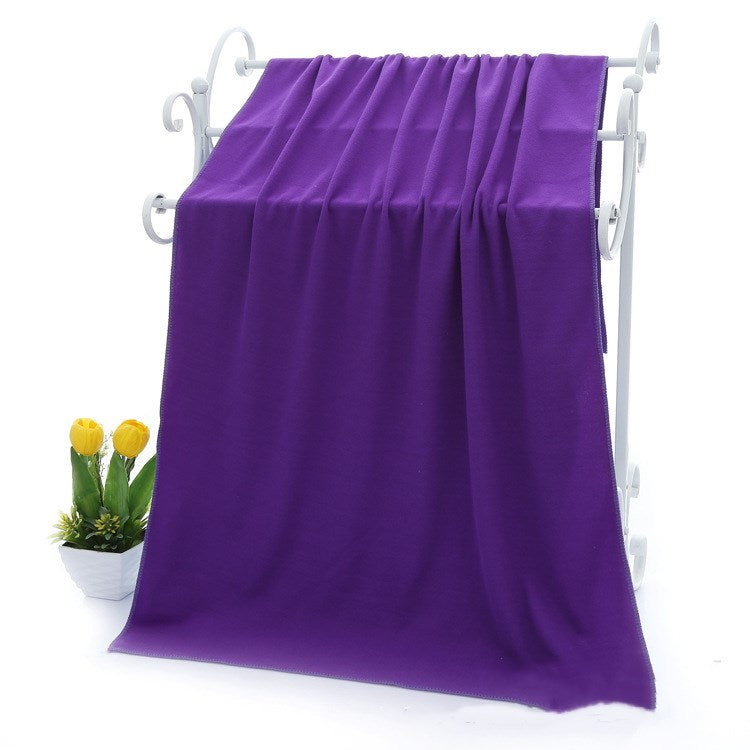 Absorbent Microfiber Bath towels Dark purple