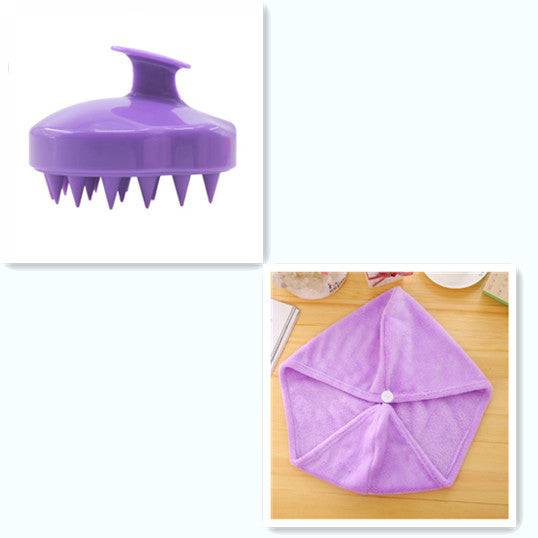 Silicone Brush To Clean The Scalp And Massage The Blood Meridians Set2
