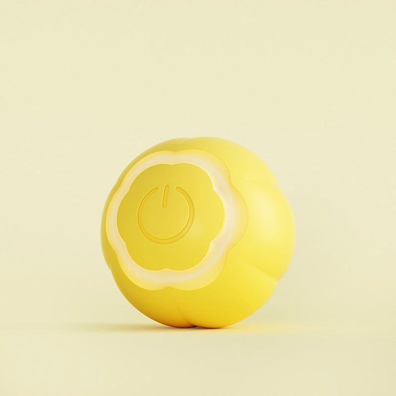 Pet Smart Rolling Ball Cat Toy Bite-resistant Boredom Relief Yellow