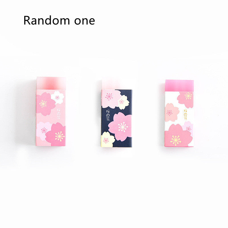 Fashionable Simplicity Does Not Leave Traces Of Students With Erasers Cherry blossom Random one