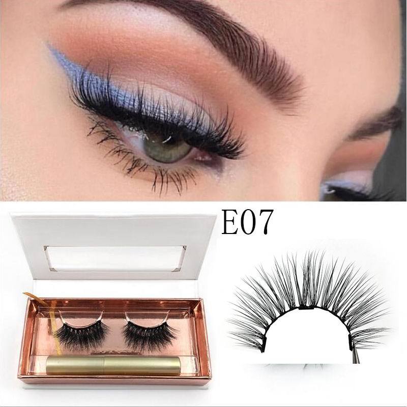 Magnetic Eyeliner magnet false eyelash three magnetization glue free glue false eyelash E07