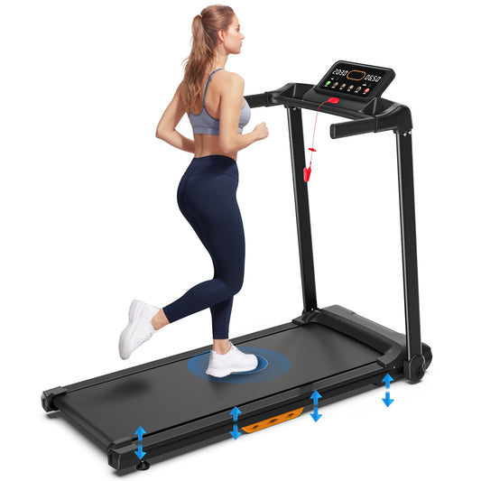 Walking Mat Treadmills Portable For Home & Office LED Display, 265 LB Capacity, Space-Saving Compact Walking Jogging Running Machine