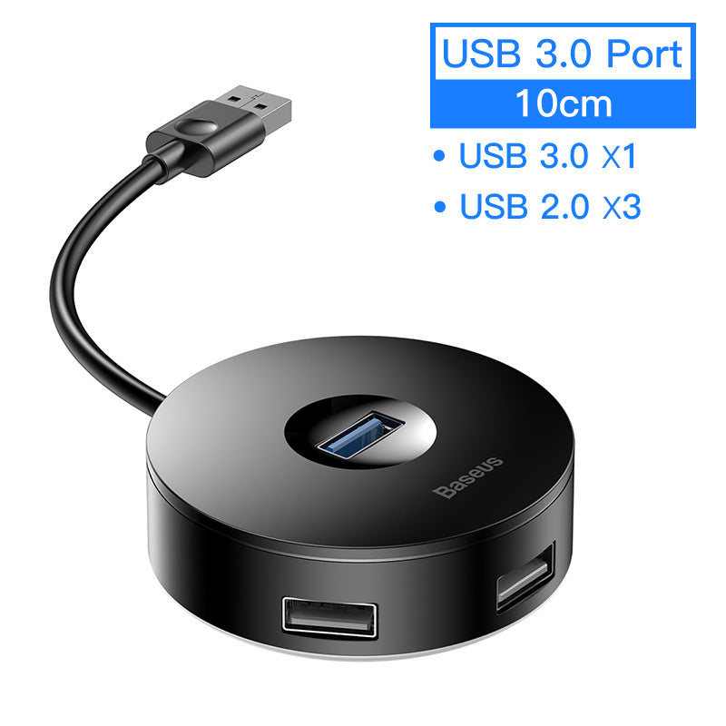 hub notebook usb adapter hub round box 0.1M Black USB