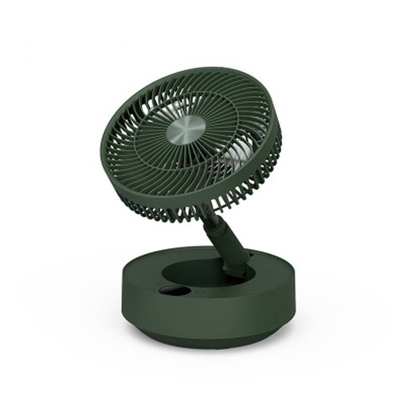 Storage Floor Electric Fan Household Desktop Remote Control Small Rechargeable Large Electric Fan Basic Green