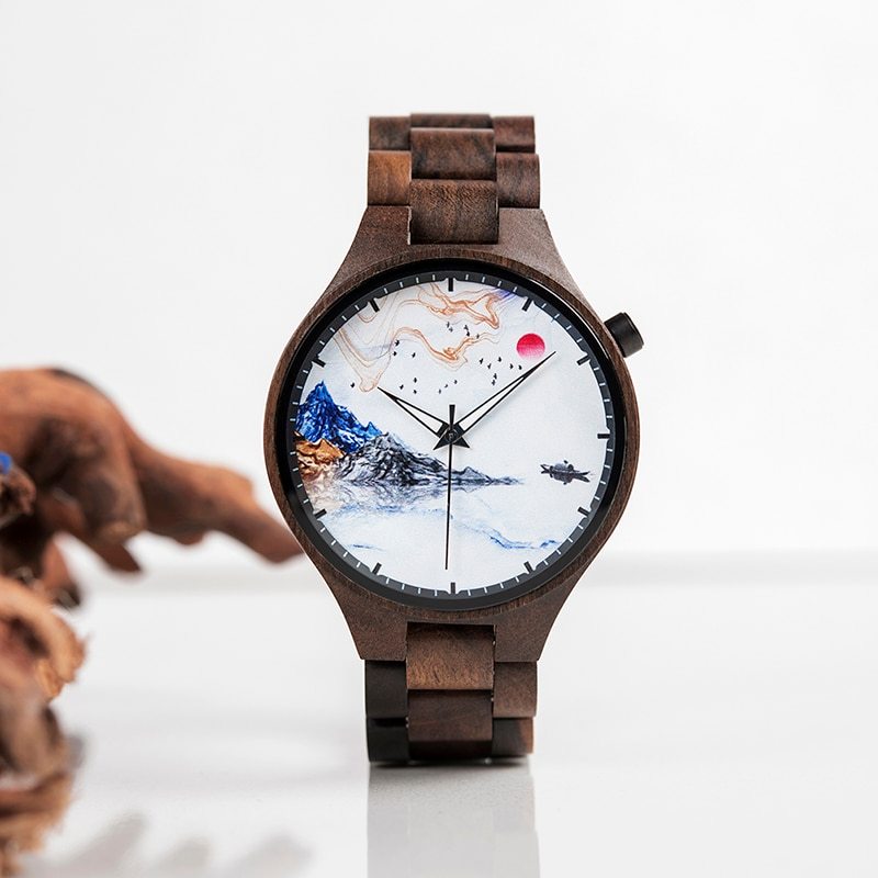 Wooden watch literary men's watch 2Style
