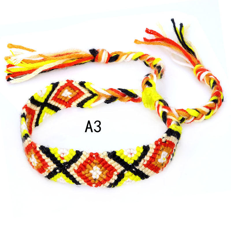 Nepal Ethnic Style Woven Rainbow Bracelet A3