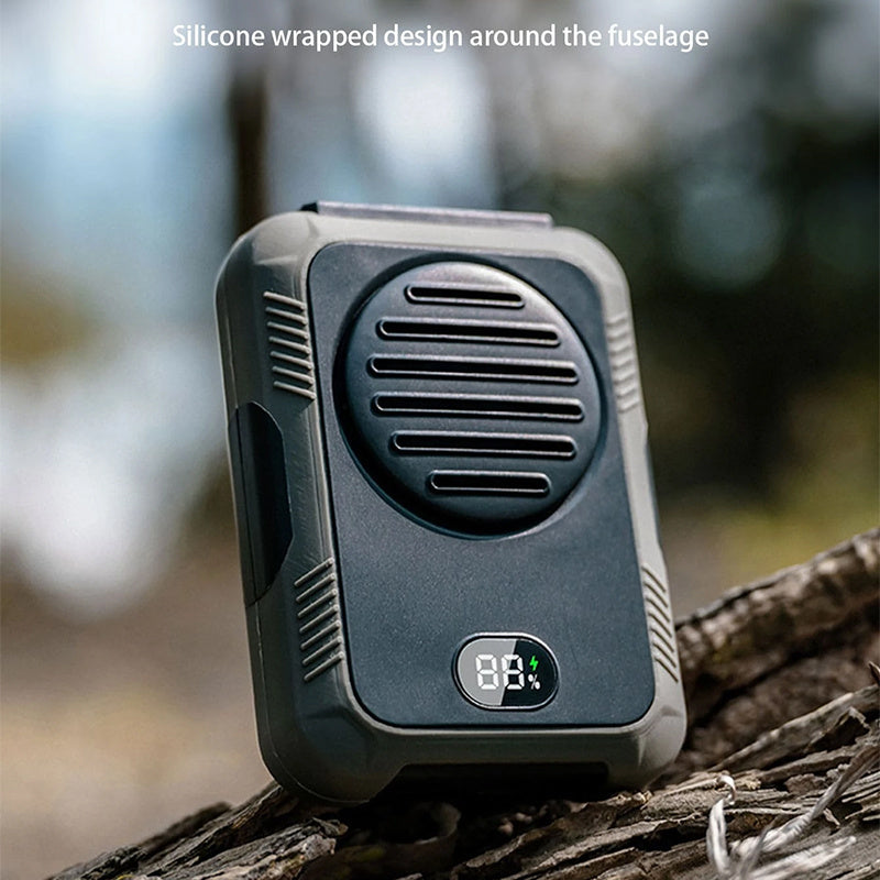 Leaf Less Waist Hanging Fan For Outdoor Sports Large Capacity Battery USB Charging Portable High Wind Hanging Neck Fan