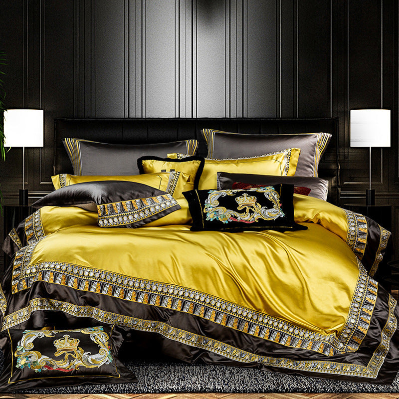 Luxury Villa Four-piece Set Of European-style Bedding 9PCS set