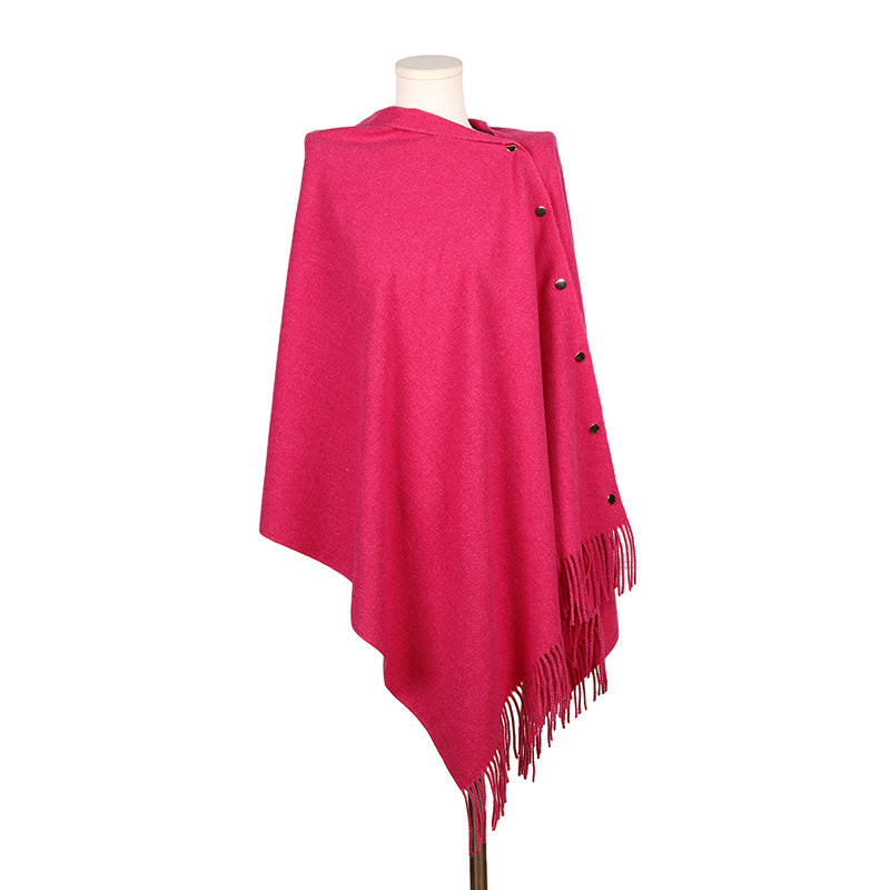Winter Autumn Women's Cashmere Shawl 22 Rose Red 68X200