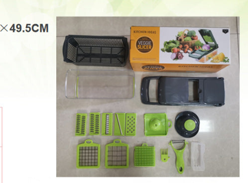 Household Kitchen Gadgets Vegetable Cutter Silk Cutter 16in1