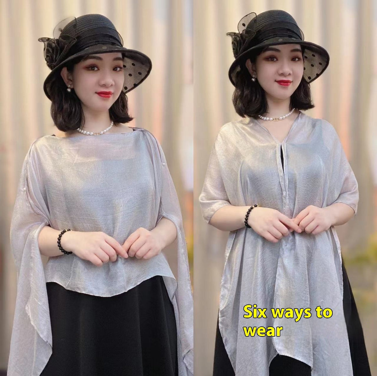 Solid Color Vacation Style Fashionable All-match Sunscreen Pullover Scarf Shawl Light Gray