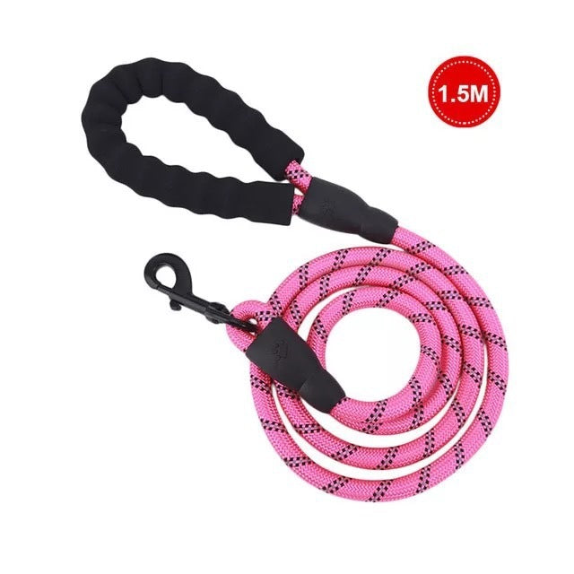 Small Medium Sized Pet Dog Luminous Leash Chain Puppies Pink