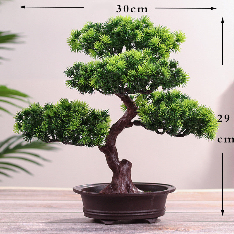 Bonsai Ornaments Fake Tree Potted Plants Phoenix Pine A