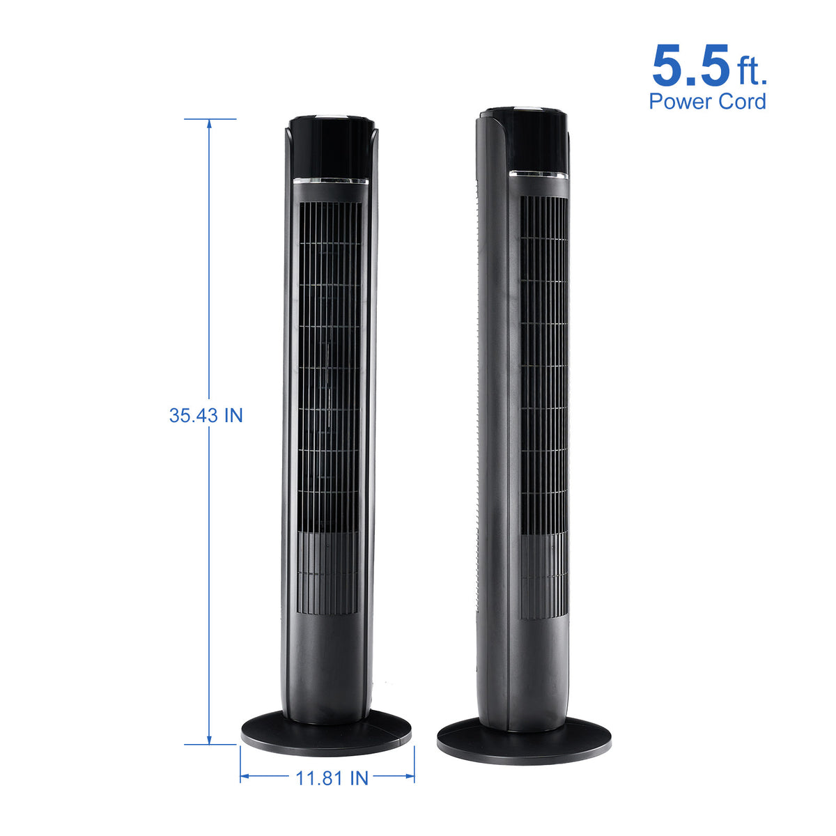 Standing Cooling Fan Black